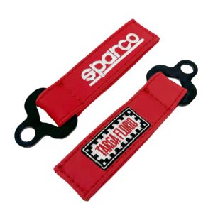 Sparco - LEATHER KEYCHAIN TARGA FLORIO red