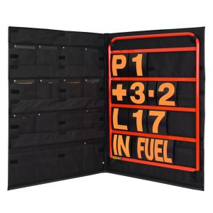 STANDARD RED ALUMINIUM PIT BOARD KIT- YELLOW NUMBERS & BAG