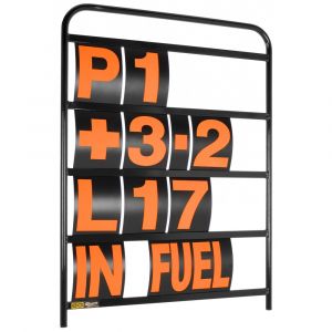 STANDARD BLACK ALUMINIUM PIT BOARD KIT- YELLOW NUMBERS & BAG