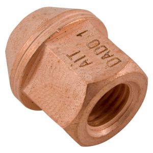 14 X 1,5 Audi VW Steel Coppered Nut ex 22mm, o.d. 25mm conisch