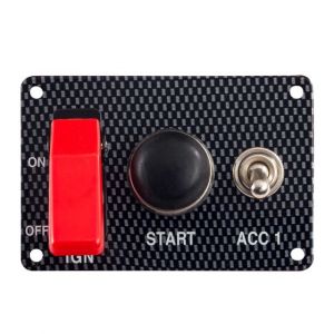 Grayston - Starter Panel push button & 1 accessory switch Carbon