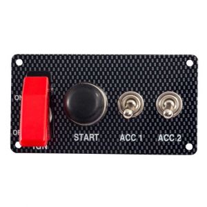 Grayston - Starter panel push button & 2 accessory switches Carbon