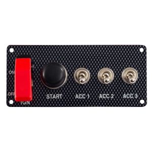 Grayston - Starter panel push button & 3 accessory switches Carbon
