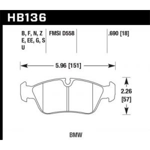 Hawk HT-10 BMW Compact Voor