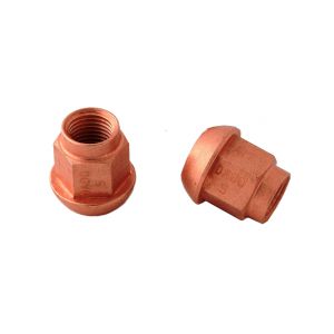 12 X 1,25 ex 17mm, o.d. 25mm Steel Coppered Nut Bol Conisch