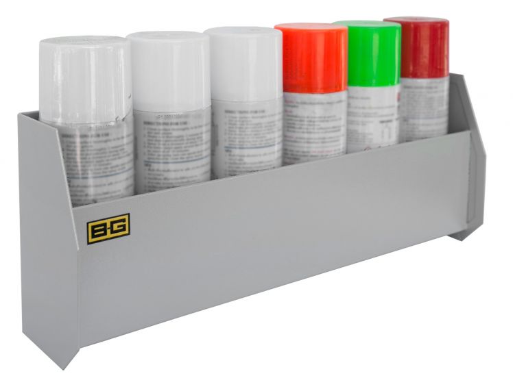 AEROSOL CAN SHELF POWDER COATED